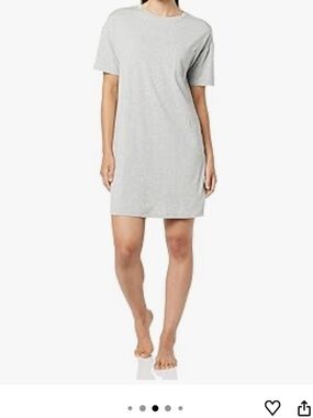 Amazon Essentials Women's Short Sleeve Sleep Tee Dress - Light Gray